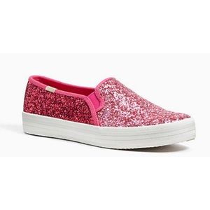 NWOT Keds x Kate Spade Double Decker Glitter Pink
